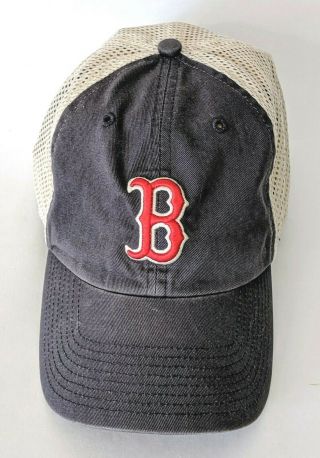 Boston Red Sox Mesh Back Hat 47 Twins Enterprise Mlb Hook Loop Closure B Cap 47