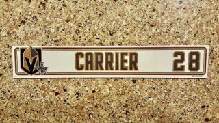 Las Vegas Golden Knights William Carrier Stanley Cup Locker Room Nameplate Vgk