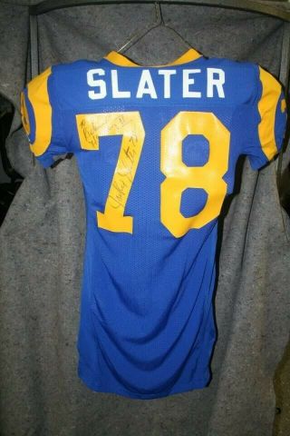 1992 Jackie Slater Los Angeles Rams Game Worn/used Jersey Signed.