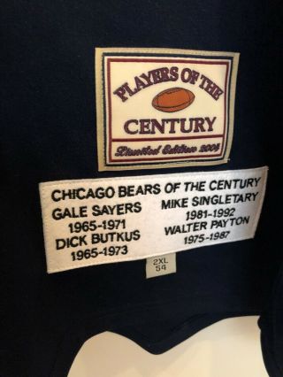 Mitchell & Ness Authentic Chicago Bears Players Of The Century Jersey XXL 54 NWT 2