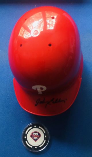 Johnny Callison Signed Philadelphia Phillies Mini Helmet Auto