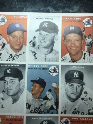 1954 SPORTS ILLUSTRATED 2 SECOND ISSUE GOLF - NY YANKEES CARDS STILL ATTACHED. 8
