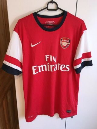 Arsenal Fc The Gunners Football Shirt Soccer Jersey Nike Dri - Fit Size L