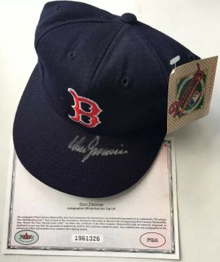2001 Fleer Legacy Cap Hat Don Zimmer Red Sox Auto Signature Autograph Deceased