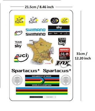 Stickers for Bike Cycling Tour of France Le Tour de France Bicycle Decals 2