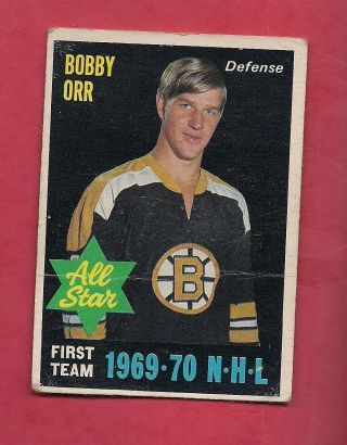 1970 - 71 Opc 236 Bruins Bobby Orr All Star Card