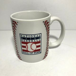 National Baseball Hall Of Fame Coffee Mug 12 Oz Baseball Laces