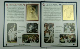 Vintage Danbury 1998 Home Run Record - Mark Mcgwire/sammy Sosa 22k Gold Cards