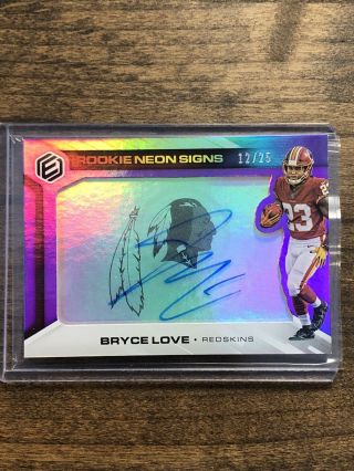 2019 Panini Elements Rookie Neon Signs Bryce Love Auto Autograph /25