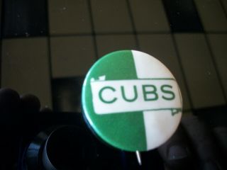 Very Rare Very Early Chicago Cubs Pin Green and White Holy Grail for a CUB FAN 2