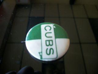 Very Rare Very Early Chicago Cubs Pin Green and White Holy Grail for a CUB FAN 3