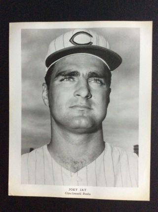 1962 8x10” B&w Photo Of Joey Jay Cincinnati Reds