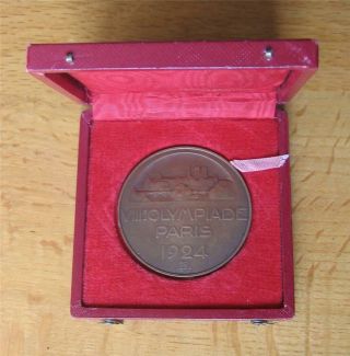 Official Olympic Participation Medal Paris 1924 In Arthus Bertrand Case