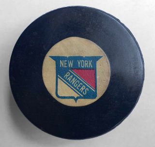 1973 - 74 York Rangers Brad Park Nhl Goal Scored Puck