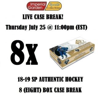 18 - 19 Sp Authentic 8 (eight) Box Case Break 1357 - Minnesota Wild
