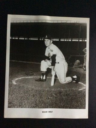 1958 8x10” B&w Photo Of Woody Held Kansas City Athletics