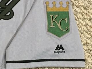 BURNS size 44 14 2018 Kansas City Royals game Jersey issued Memorial Day 5 Star 6