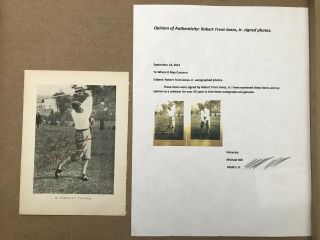 Bobby Jones 6x4 autographed Book Page with letter of Authenticity Legend of Golf 2