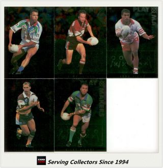 1995 Dynamic M.  Rugby League Series 2 Playmakers Unsigned Card Full Set (5) - Rare