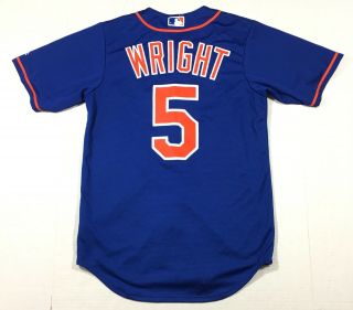 David Wright York Mets Majestic Authentic Cool Base Baseball Jersey Small 5 5