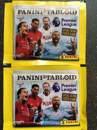 20 X Packs Panini Tabloid Premier League Album Stickers Special Edition