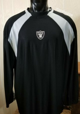 Nfl Oakland Raiders Football Sportswear Shirt Pullover Long Sleeve Black Sz 2xl