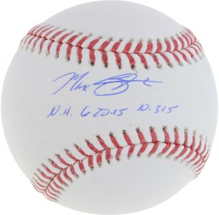 Max Scherzer Washington Nationals Signed Baseball & N.  H.  6/20/15 & 10/3/15 Insc