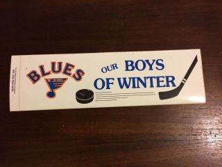 Vintage St.  Louis Blues Hockey Nhl Mid 80 