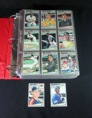 1989 Fleer Baseball Complete Set In Binder - 660 Cards - Ken Griffey Jr.  Rookie Card