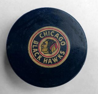 1973 - 74 Chicago Blackhawks John Marks Nhl Goal Scored Puck