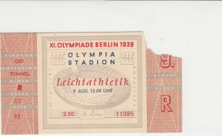 A0041 - 1936 Berlin Olympic Games Jesse Owens Gold Medal Ticket