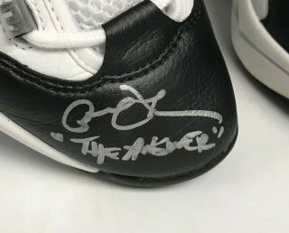 Allen Iverson 2x Signed Game REEBOK Question Shoes Sz 10.  5 BAS HOF 2