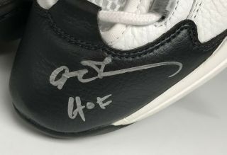 Allen Iverson 2x Signed Game REEBOK Question Shoes Sz 10.  5 BAS HOF 3