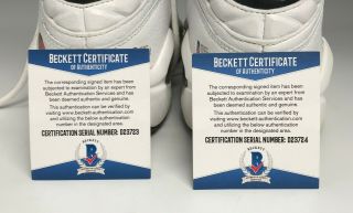 Allen Iverson 2x Signed Game REEBOK Question Shoes Sz 10.  5 BAS HOF 5