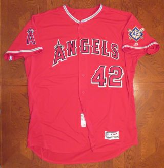 Albert Pujols 6/25/18 La Angels Jackie Robinson Day 42 Worn Jersey Team Issued