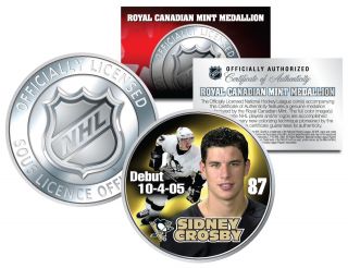 2005 - 06 Sidney Crosby Royal Canadian Medallion Nhl Debut Rookie Coin