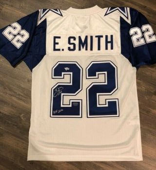 Emmitt Smith Autographed Mitchell & Ness Jersey Dallas Cowboys Fanatics & Prova