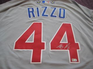 Anthony Rizzo Signed Chicago Cubs Majestic Jersey - Mlb Authenticated