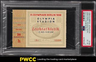 1936 Olympics Ticket Stub 4x100 Meter Relay Jesse Owens 4th Gold Psa 6 (pwcc)