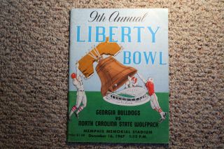 1967 University Of Georgia Vs.  North Carolina State - Vintage Football Program