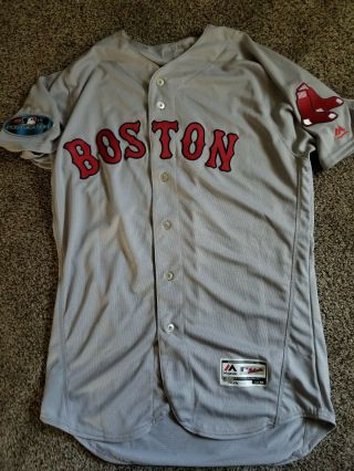 2018 Postseason Boston Red Sox Mlb Team Issued Gray Jersey Alex Cora