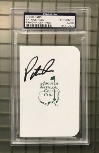 Patrick Reed Signed Golf Scorecard Autographed Psa/dna Auto