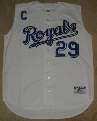 Mike Sweeney Authentic On - Field Russell Kansas City Royals Jersey Vest 48 Xl