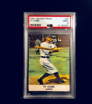 1961 Golden Press Ty Cobb 25 Detroit Tigers Psa 9 Awesome Card Offers?
