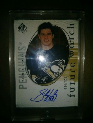 2005 Sp Authentic Sidney Crosby Rookie Rc Auto 034 /999