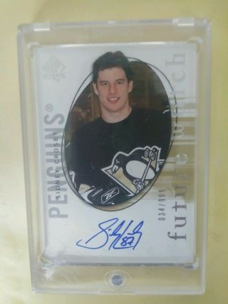 2005 SP Authentic Sidney Crosby ROOKIE RC AUTO 034 /999 2