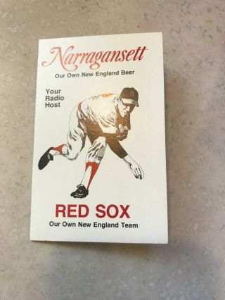 1974 Boston Red Sox Mlb Major League Baseball Pocket Schedule Narragansett Beer