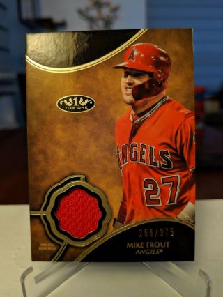2019 Topps Tier One Mike Trout Angels Jersey 255/375