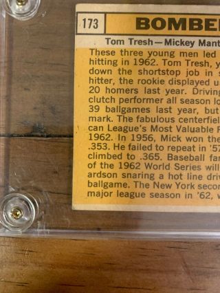 1963 Topps Mickey Mantle/ Bobby Richardson/ Tom Tresh York Yankees 173. 4