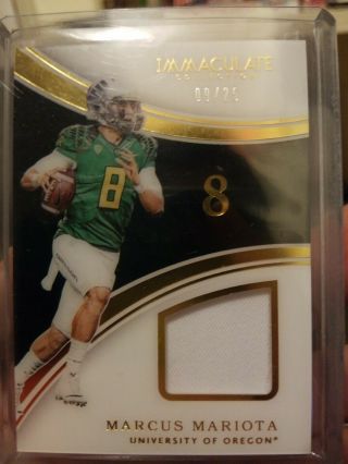 2016 Panini Immaculate Vollection Marcus Mariota Oregon Ducks Patch /25